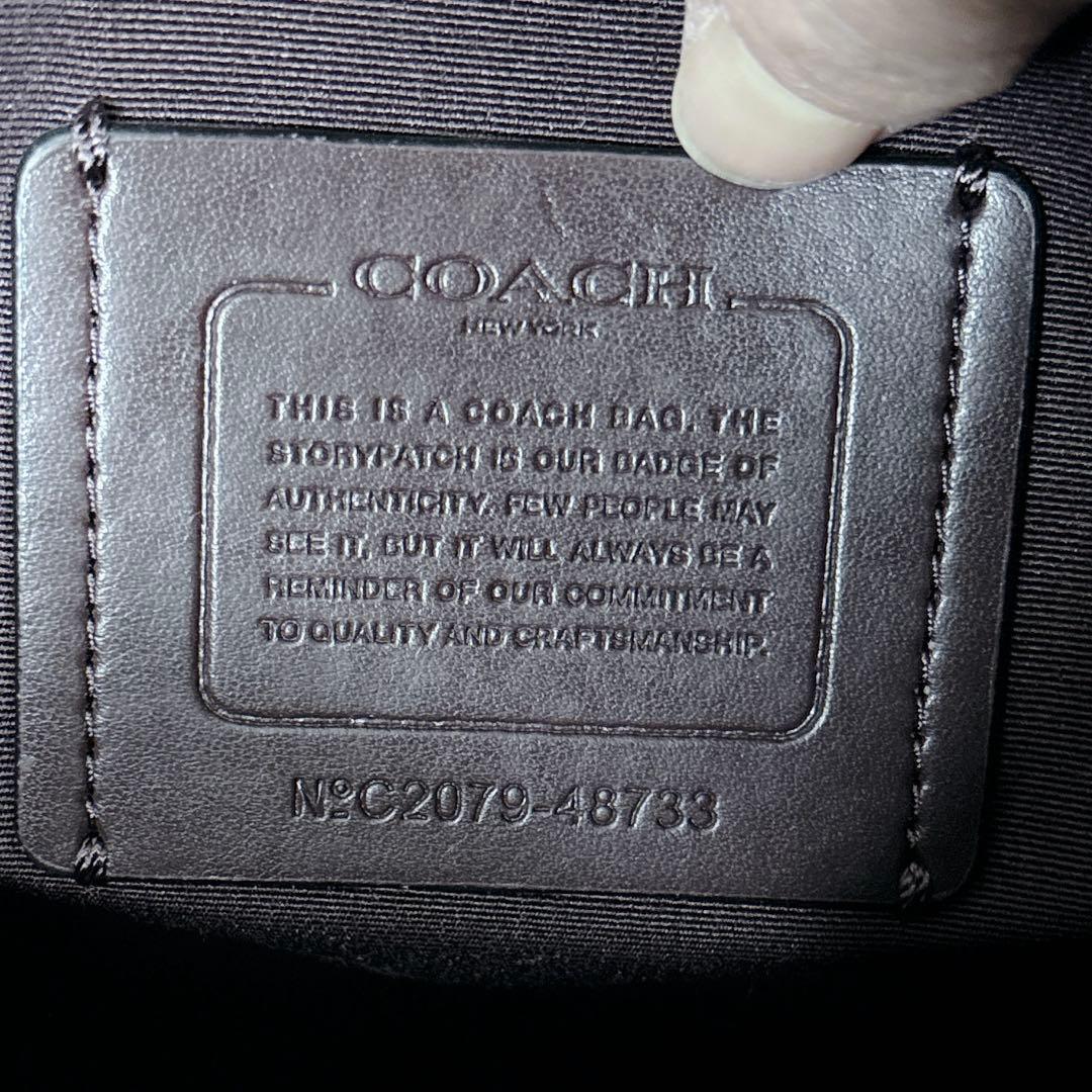 【未使用級】COACH レザートートバッグ　アベニュー　ダブルフェイス　ネイビー