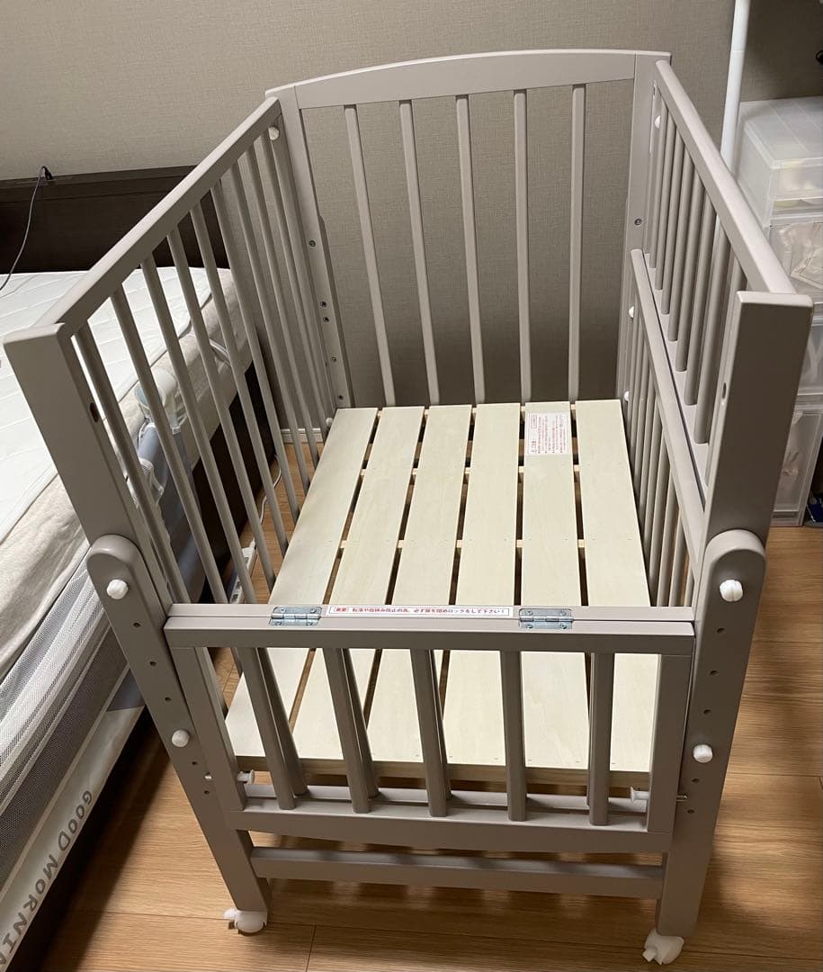【2024年8月購入】yamatoyaミニベビーベッドノモック　マットレス付き