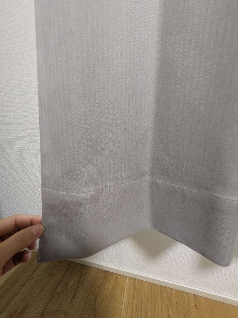 【新品未使用】花柄刺繍レースつきカーテン_完全遮光/遮熱遮断/防音/形状記憶