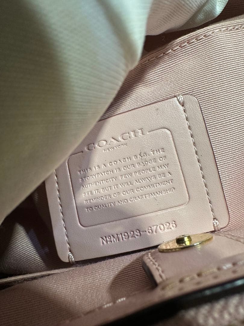 COACH ショルダーバッグ ベージュ ピンク 2WAY 美品