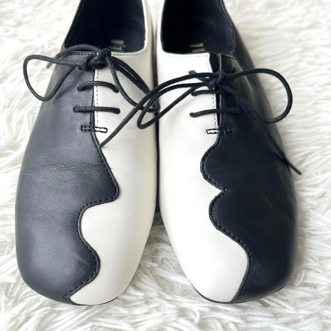 美品　CAMPER カンペールTWINS フラットシューズ　レースアップ