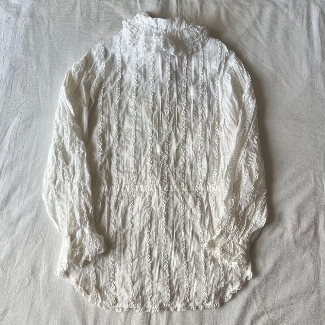 【高級】PINK HOUSE ピンクハウス フリル シャツ デザイン◎ ホワイト