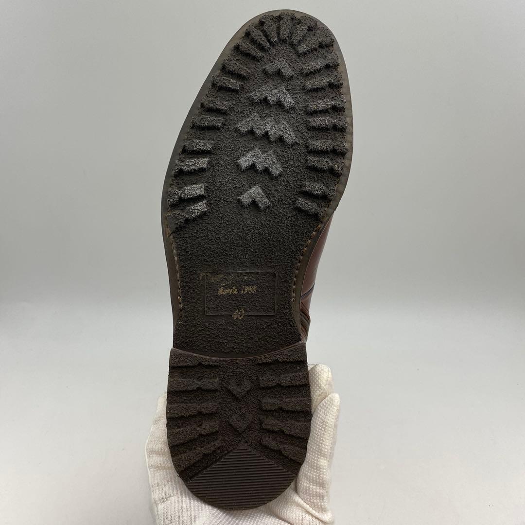 もやしもん【De gier】本革 ブラウン ジッパーブーツ フランス製