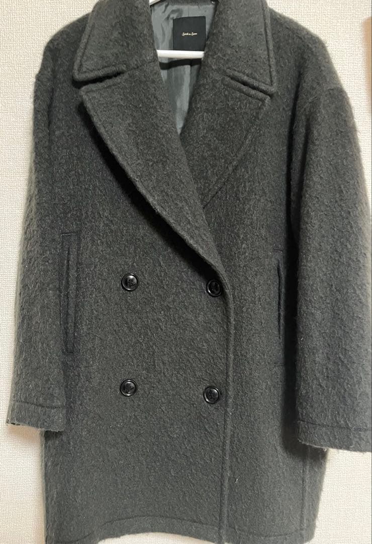 ★美品★【spick&span】ミドルシャギーコート グレー 38