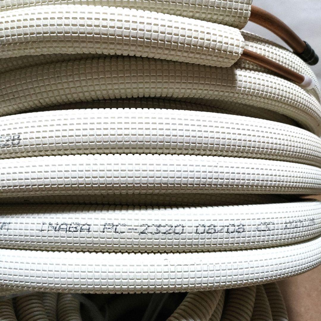 エアコン配管　ペアコイル 2分3分 10m　ドレンホース 15m