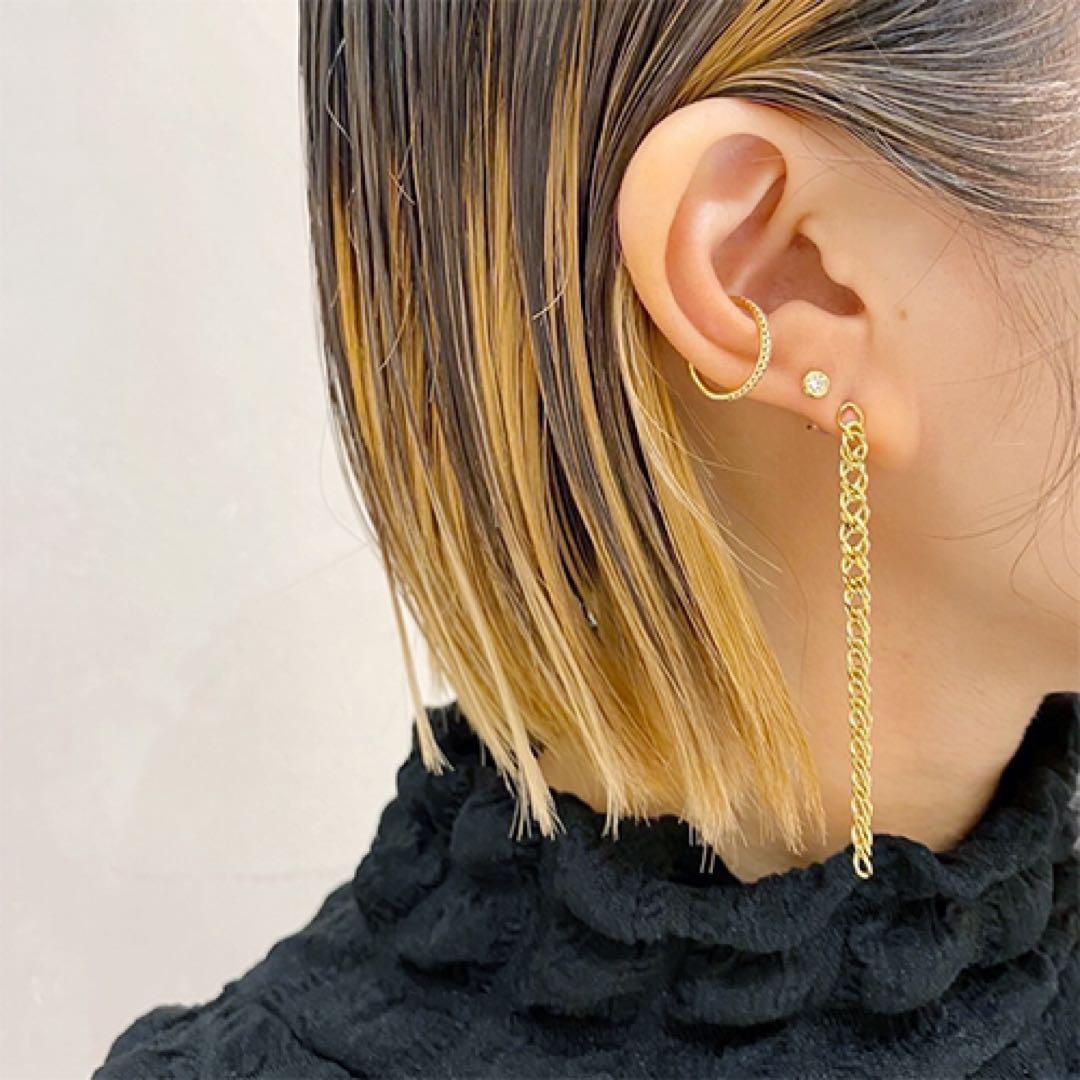 sjx ダイヤ k18 ピアス 美品