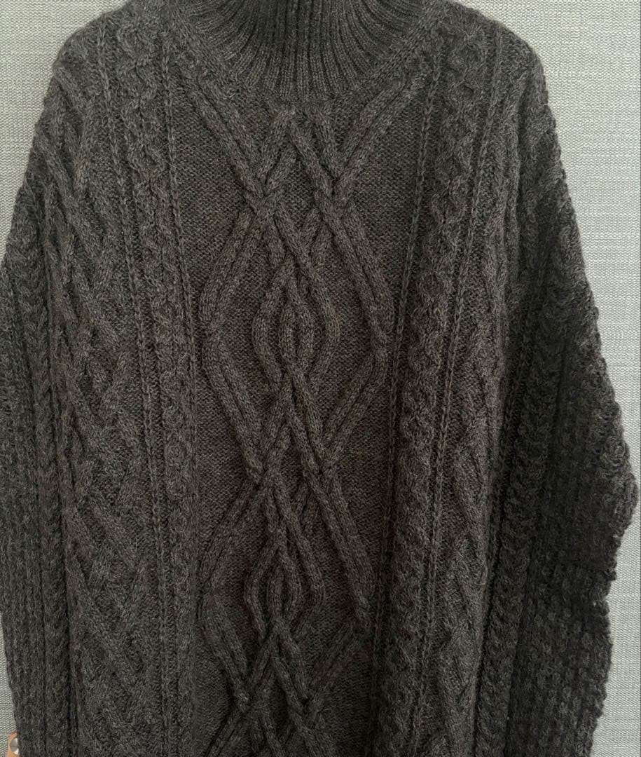 【美品❣️】Chloéアルパカウール　ケーブルニットポンチョ