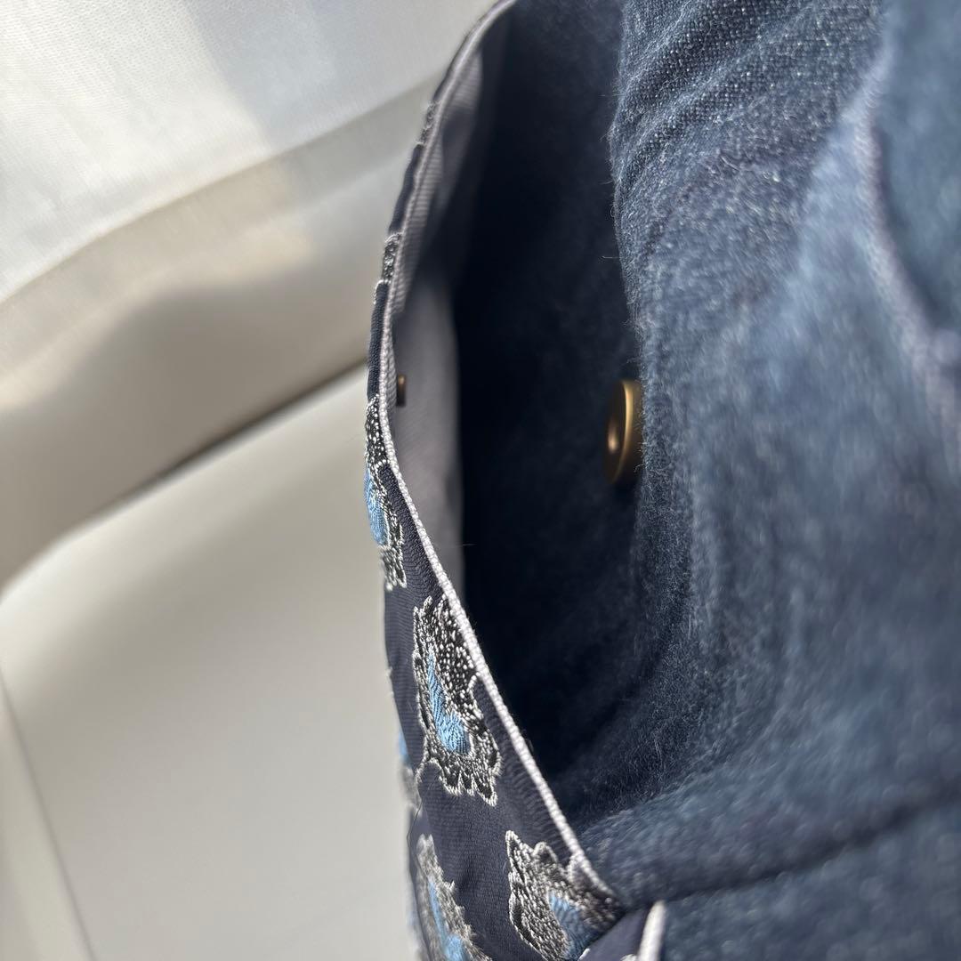 m*e様 コヤンイサムチョン　ルミちゃん　バック　艶ハート　ネイビー　ピンクファ