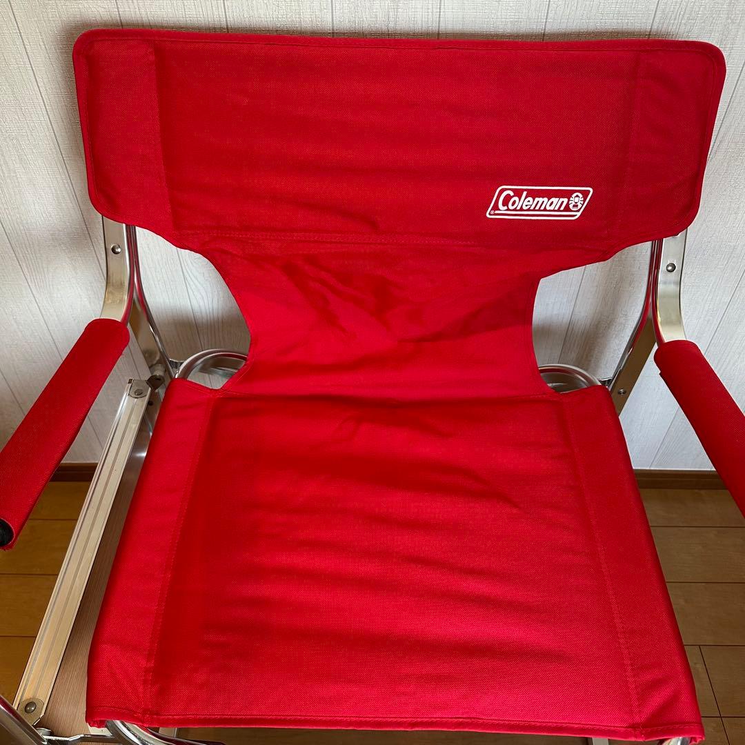 Coleman(コールマン)ニューキャプテンチェア サイドテーブル付 レッド