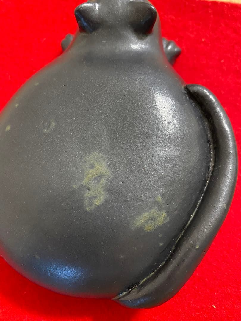 中古品♡【鏡餅 猫】黒猫♡鏡餅♡福猫♡