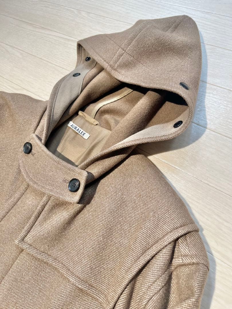 ジャケット・アウター AURALEE WOOL SILK MELTON DUFFLE COAT