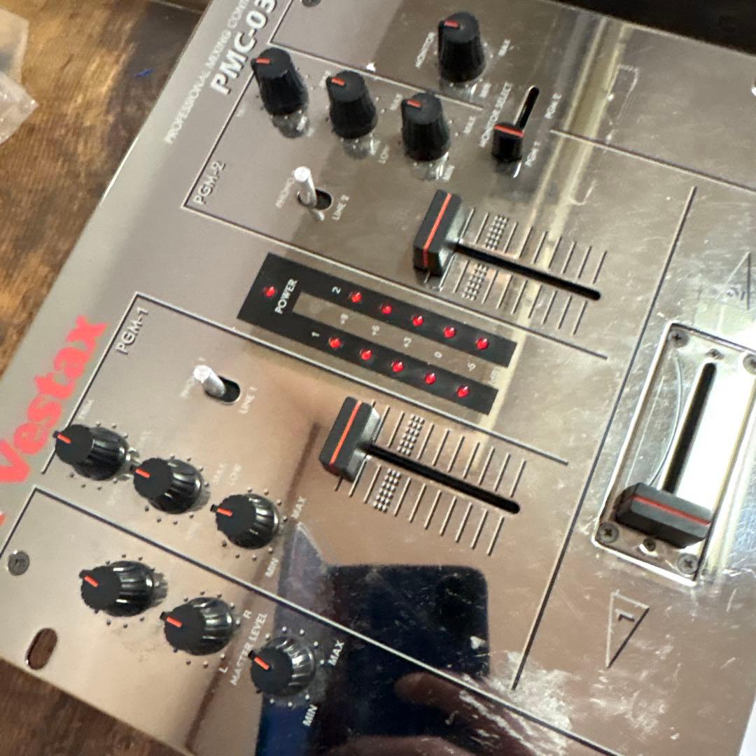 DJミキサー\"VESTAX\"PMC-03A純正アダプターつき！通電確認済み！