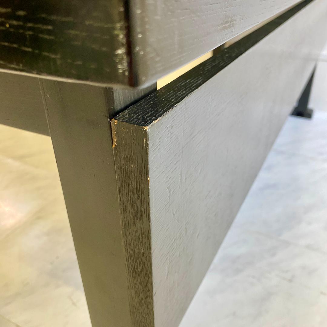 千翔 龍門堂 長テーブル 黒の木製テーブル2台セット 折りたたみ 和室