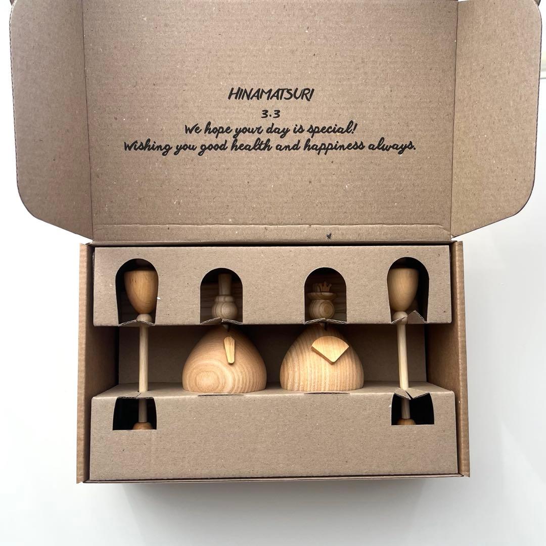 【新品正規品】木製雛人形-natura-コンパクト ナチュラル シンプル 初節句