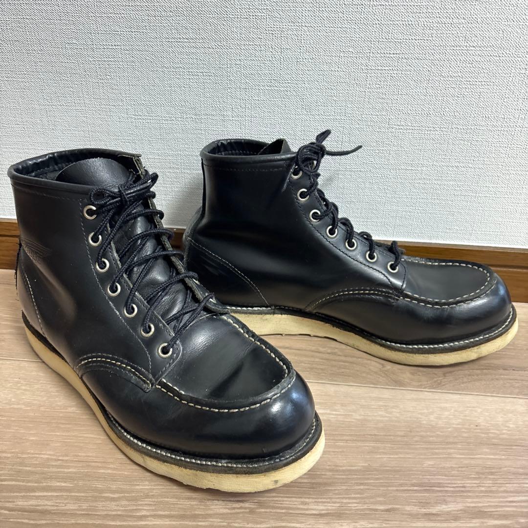 RED WING 黒 レザー ワークブーツ