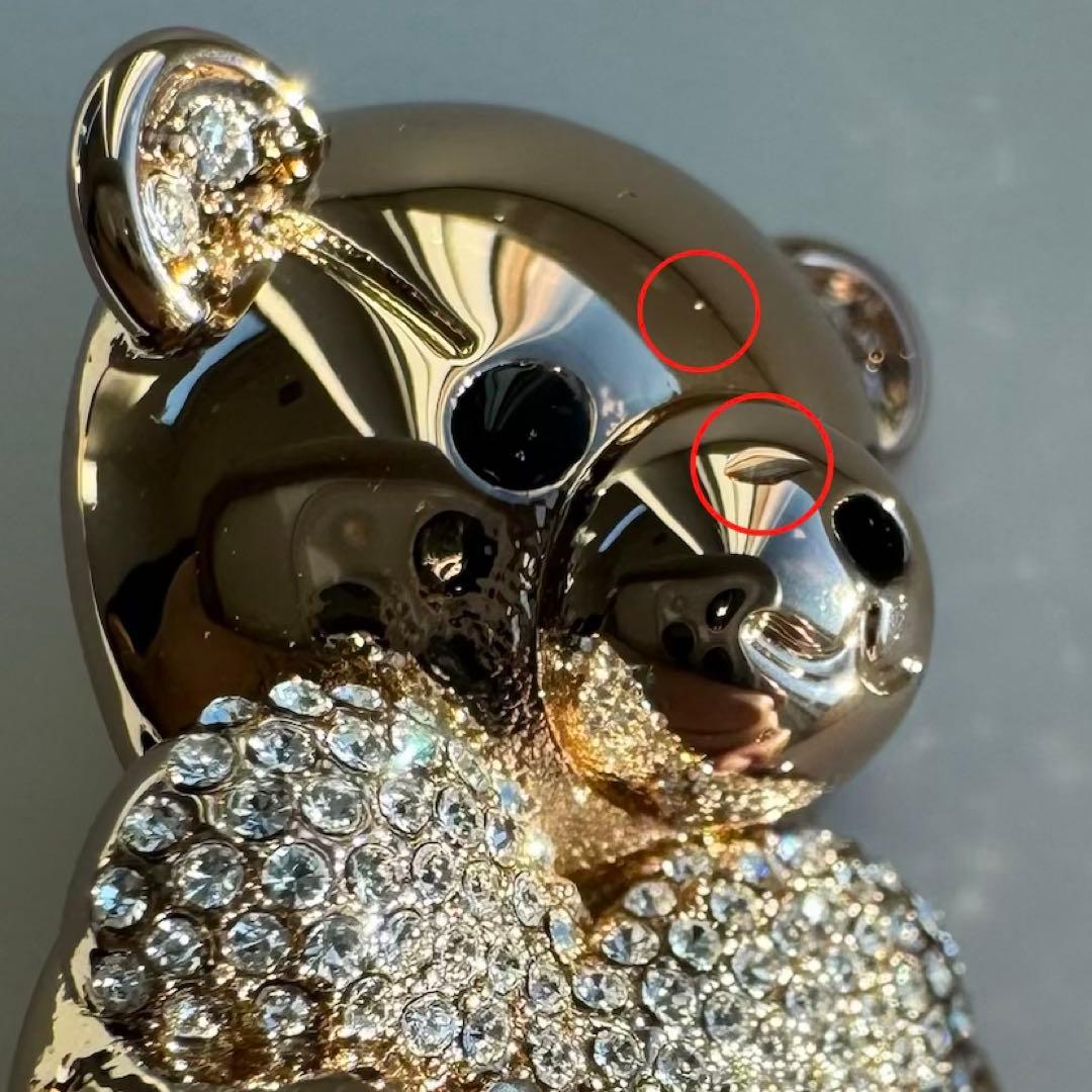 Max Mara 2026SS ブローチ クマ ラインストーン ゴールド