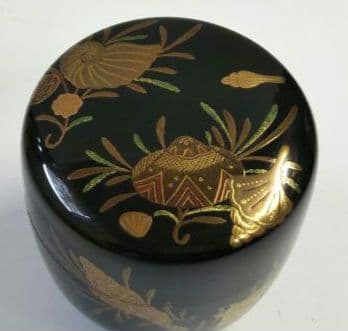 茶道具 薄器 大棗 海松貝蒔絵 塚本規義 山中塗 新品