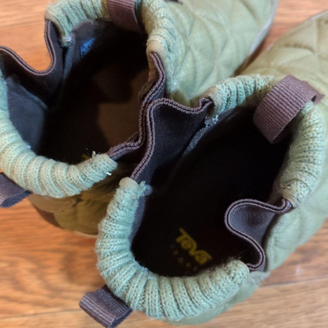 Teva キルティングショートブーツ オリーブグリーン