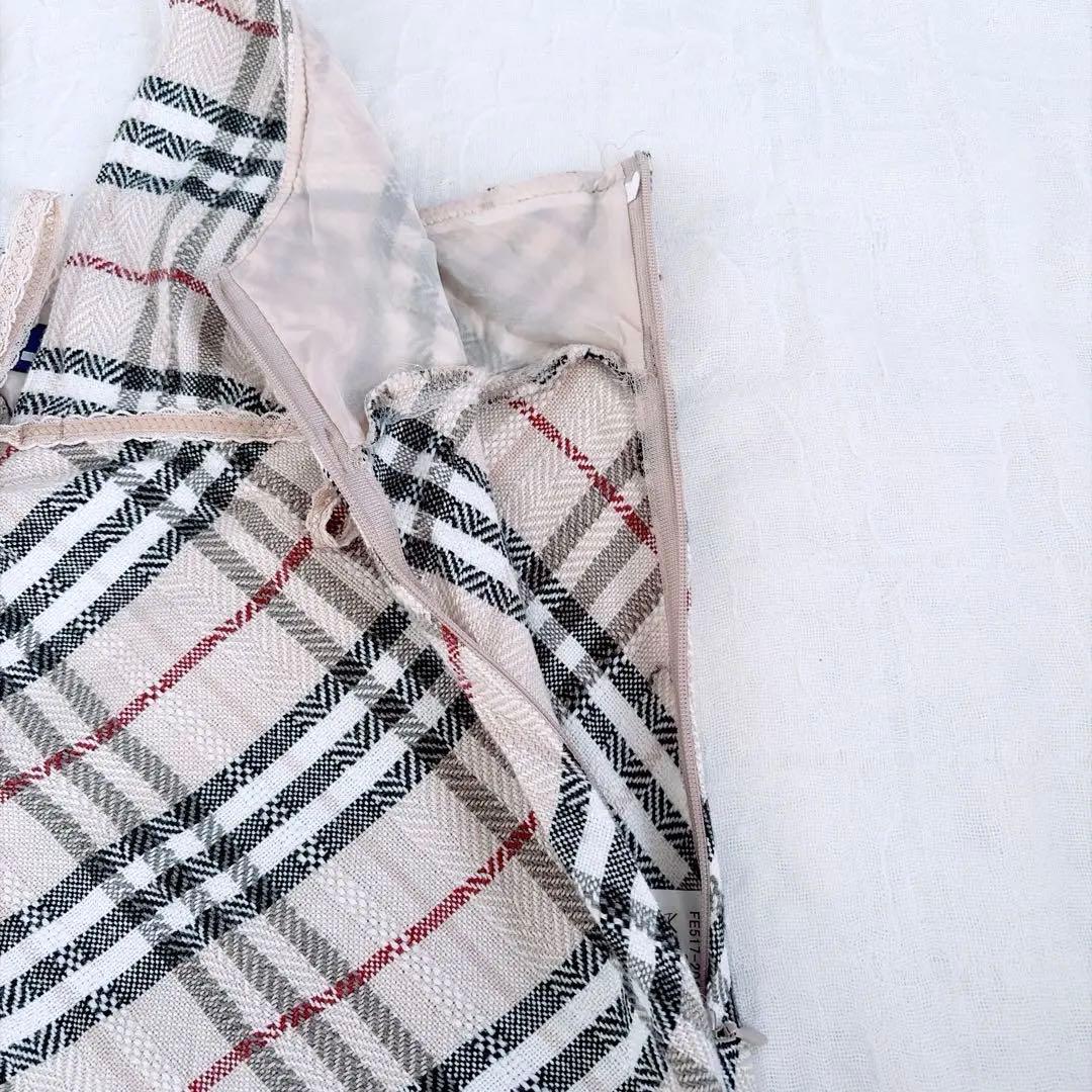 【バーバリーブルーレーベル】美品✨リネン混 キャミソール y2k ノバチェック