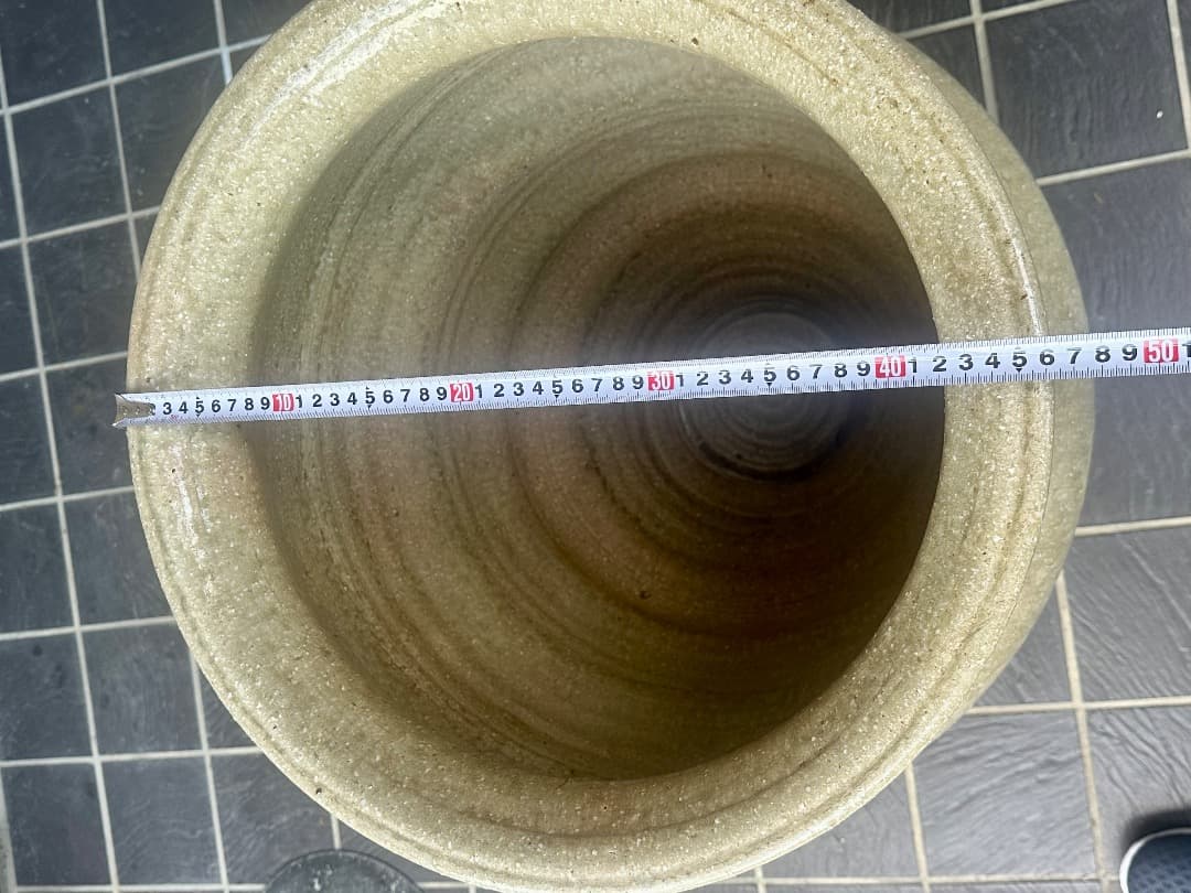 再値下げ　新品　信楽焼　傘立て　大壺　窯変　手造り　高さ60cm　新築祝　開店祝