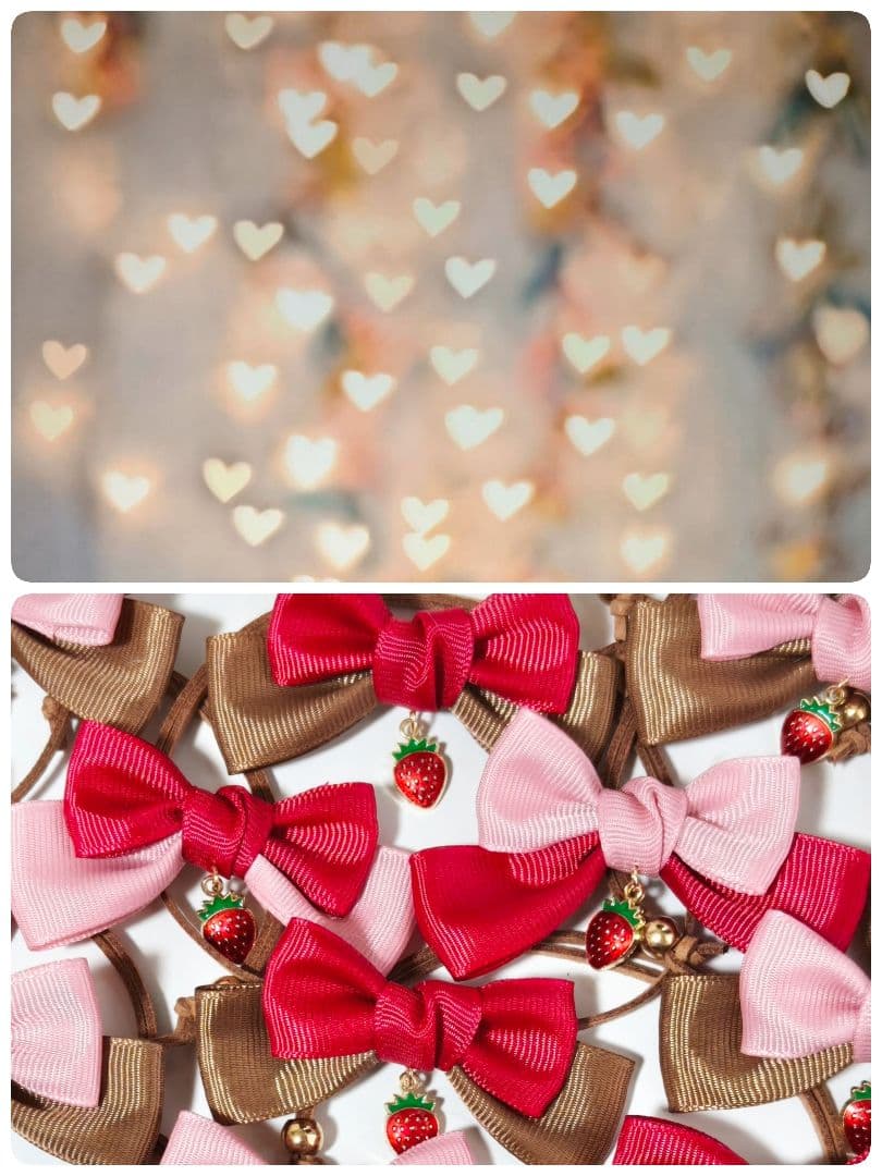 業務用ペットトリミングチョーカー70個　バレンタイン　苺チョコレート　春　リボン