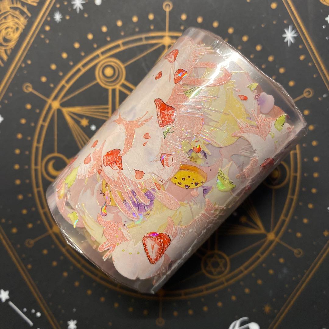 【F1】海外　10m巻　貝殻光マスキングテープ　背景系/装飾系/お花系