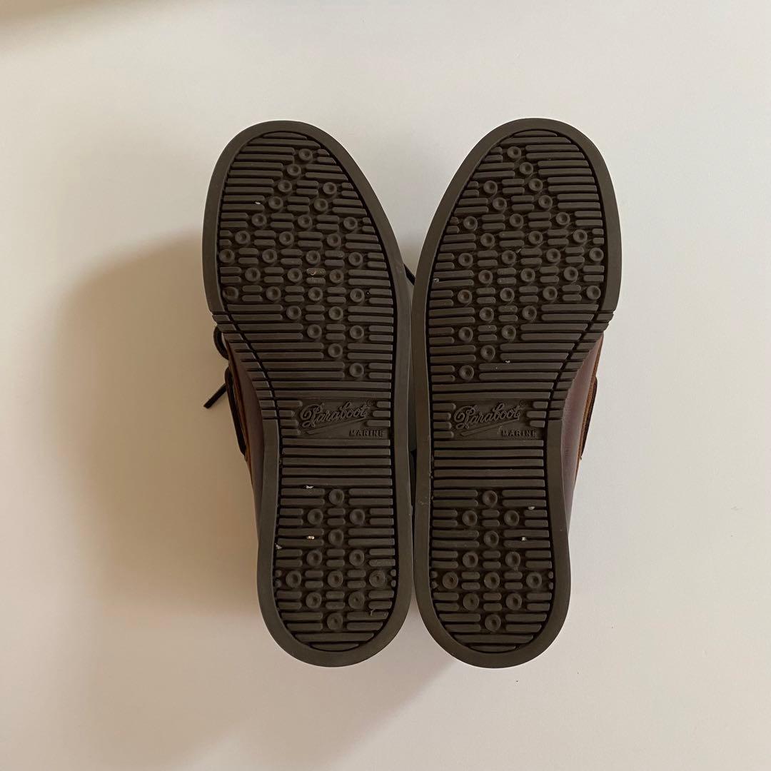 美品 paraboot birth マロン 6H デッキシューズ バース