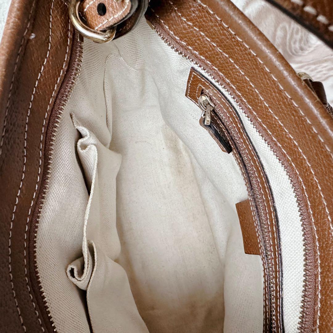 グッチ ブリー スモール バッグ ショルダー GG レザー キャンバス 2WAY