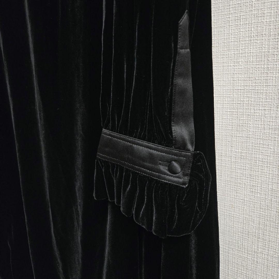 ダーマコレクション ヒロミヨシダ シルクベロアワンピース ブラック LL