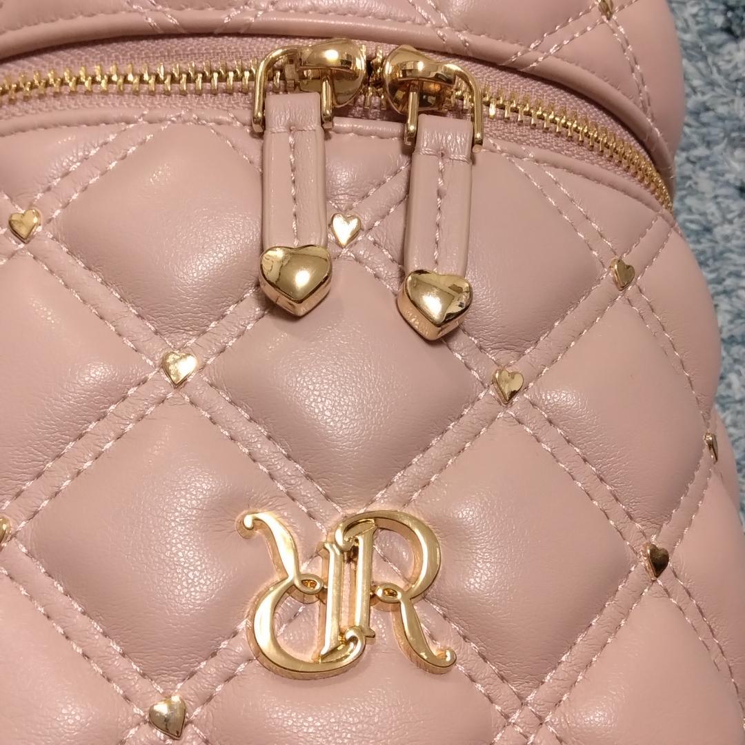 RANDA ランダ ハートスタッズ 2WAY キルティングバニティバッグ ピンク