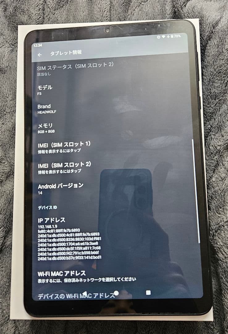 HEADWOLF FPad 5 8.4インチ simフリーAndroid14