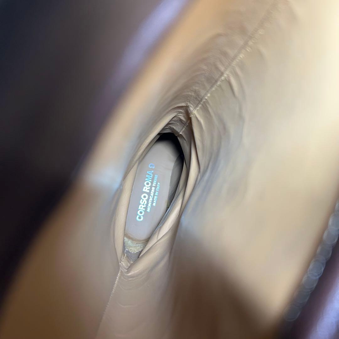 【箱付き】CORSOROMA9 ロングブーツ インヒール ブラウン