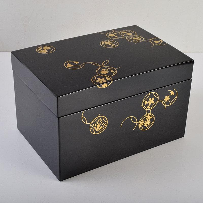 茶道具　岡本陽斉作　七宝蒔絵　利休茶箱　棗など　八点一式　共箱　U　R9271B