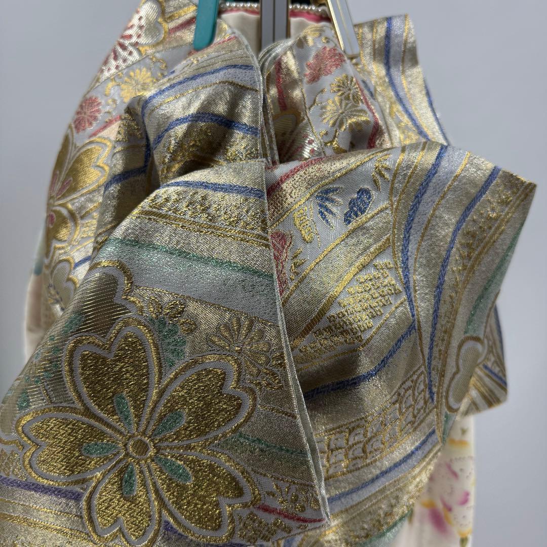 京都きもの友禅　豪華振袖8点フルセット　正絹 　成人式　お正月　パーティ　白地