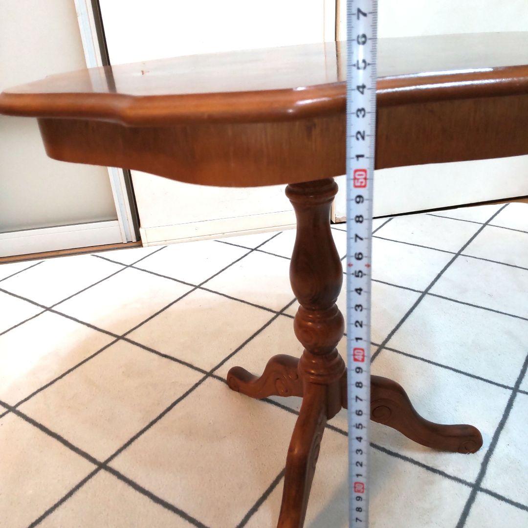 イタリア家具 象嵌細工 コーヒーテーブル サイドテーブル 波型天板 アンティーク