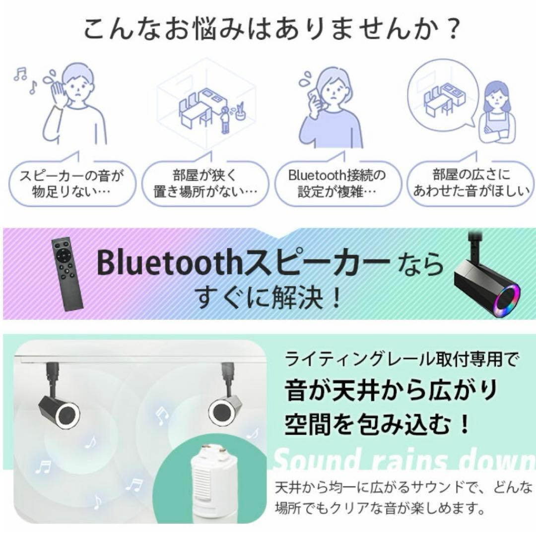 Bluetoothスピーカー 2台セット ダクトレール用（カラー：白）