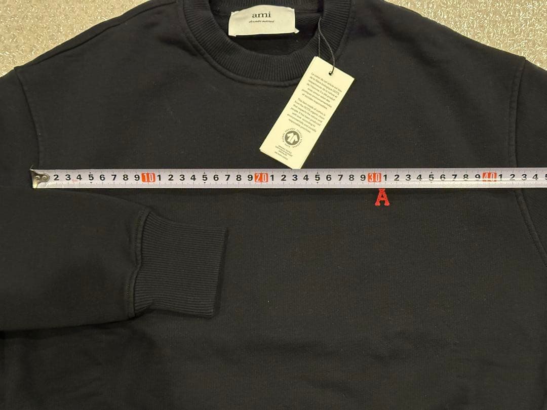 新品タグ付き ami ブラック スウェット トレーナー 長袖 XXSサイズ