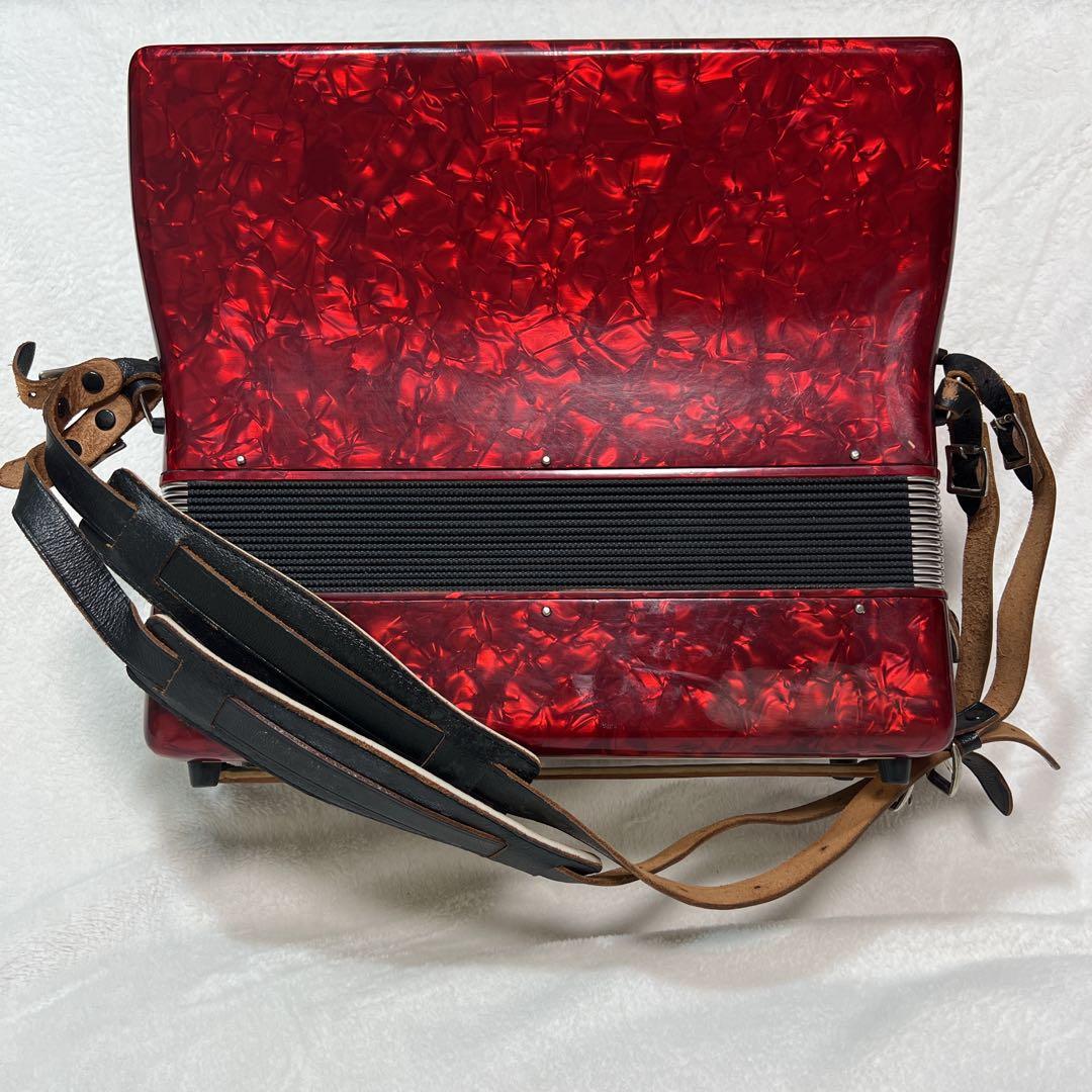 えままYAMAHA ヤマハ S-32 アコーディオン 赤