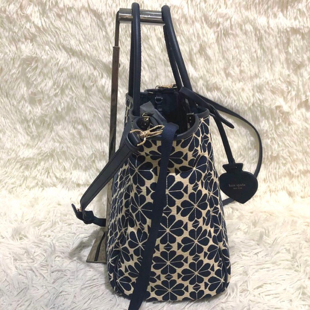 未使用✨ケイトスペード　 2way ショルダーバッグ トートバッグ　ネイビー系