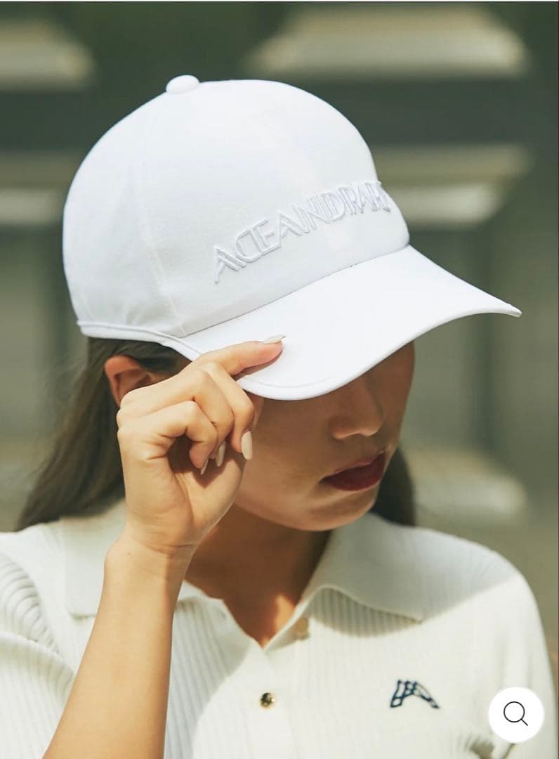 エースアンドレア　リブニット　ホワイト