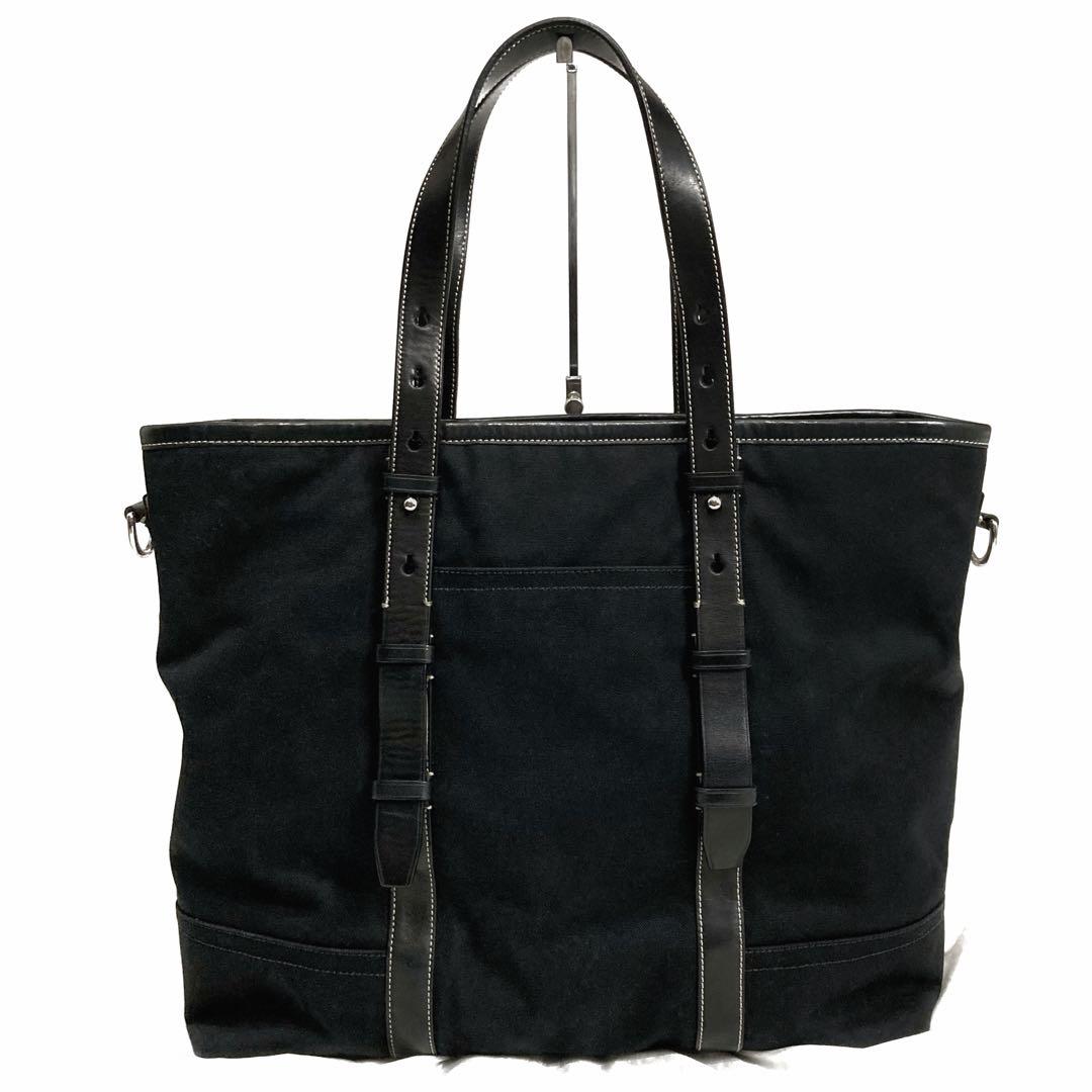 JT 美品 コーチ 大容量2wayビジネスバッグ A4・B4収納 斜め掛け