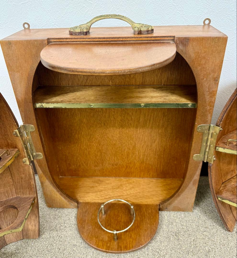 レア✨ヴィンテージ☆樽型 ワインラック＆キャビネット　 木製　グラス入れ 飾棚