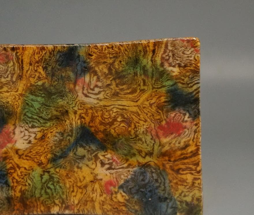 唐三彩脈枕　陶器