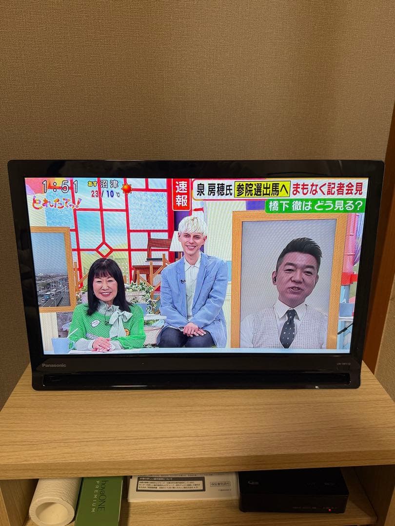 美品　スマホで外でもTVが観れる　パナソニック　プライベート　ビエラ　19インチ