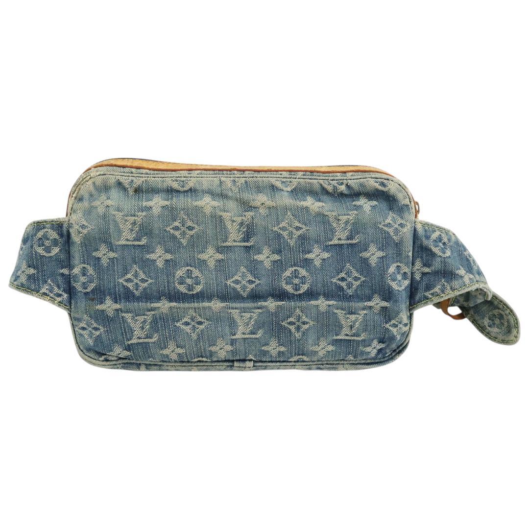美品 ルイヴィトン デニム モノグラム バムバッグ M95347 ボディバッグ