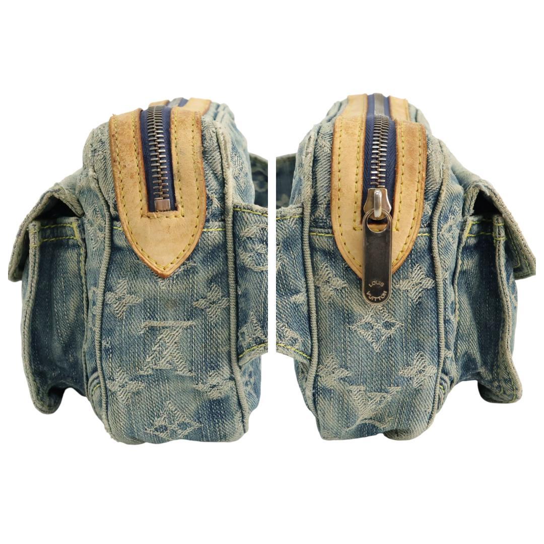 美品 ルイヴィトン デニム モノグラム バムバッグ M95347 ボディバッグ