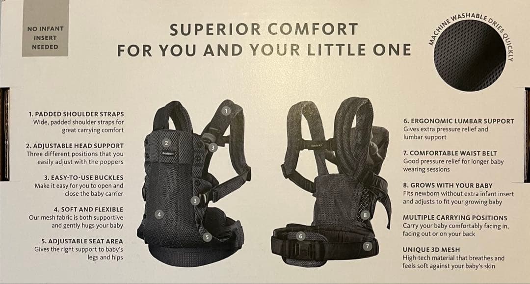 BABYBJÖRN ベビーキャリア Harmonyアンスラサイト　トートバッグ付