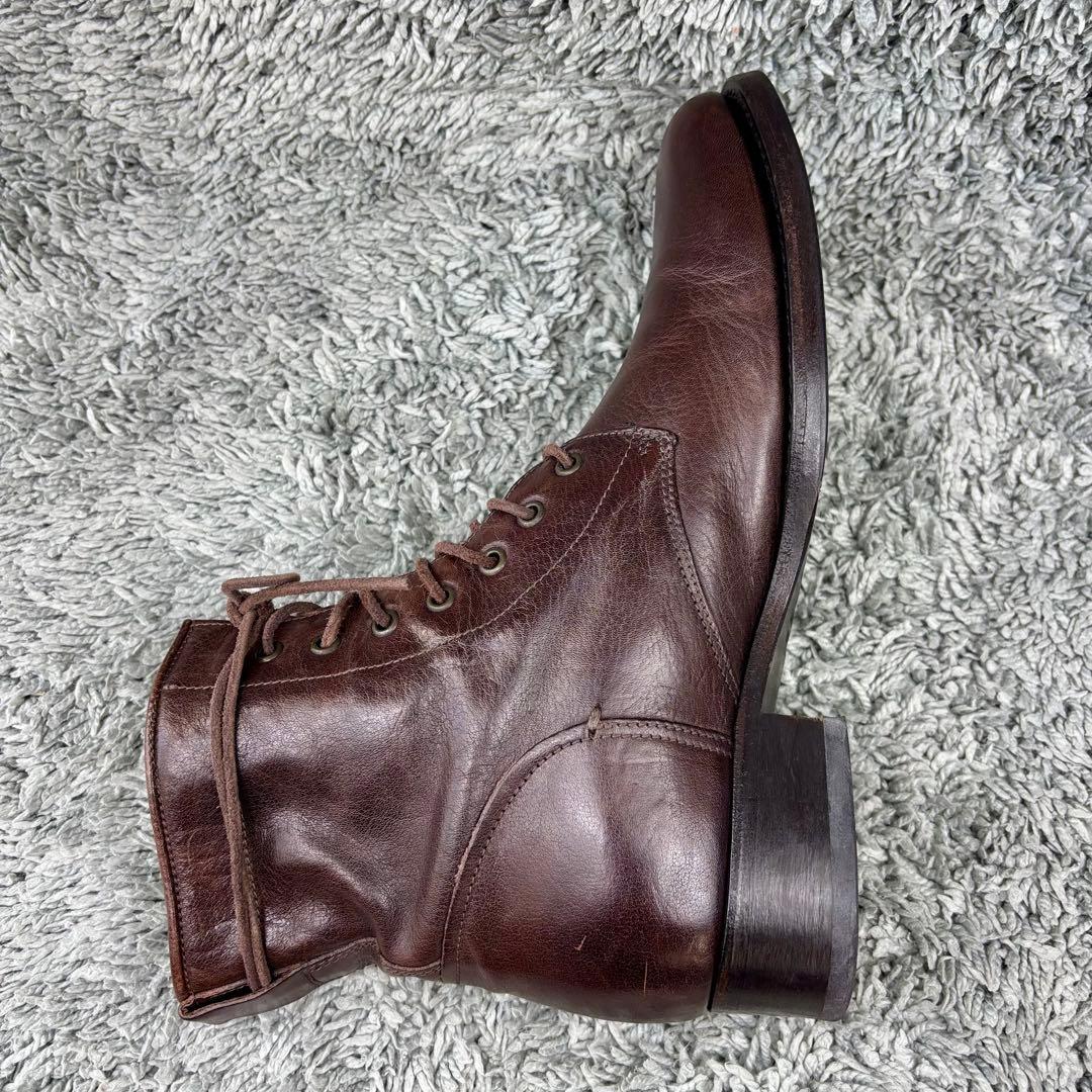 【美品】ブッテロ ワークブーツ レースアップ B1101 ブラウン 27.5