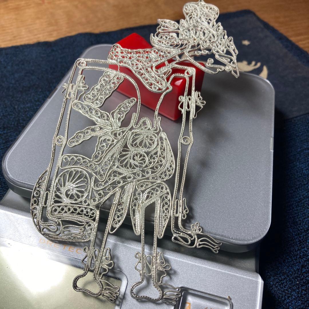 80年代( ´ ▽ ` )バリ島ブームの頃の銀細工925シルバー製のワヤン.クリ