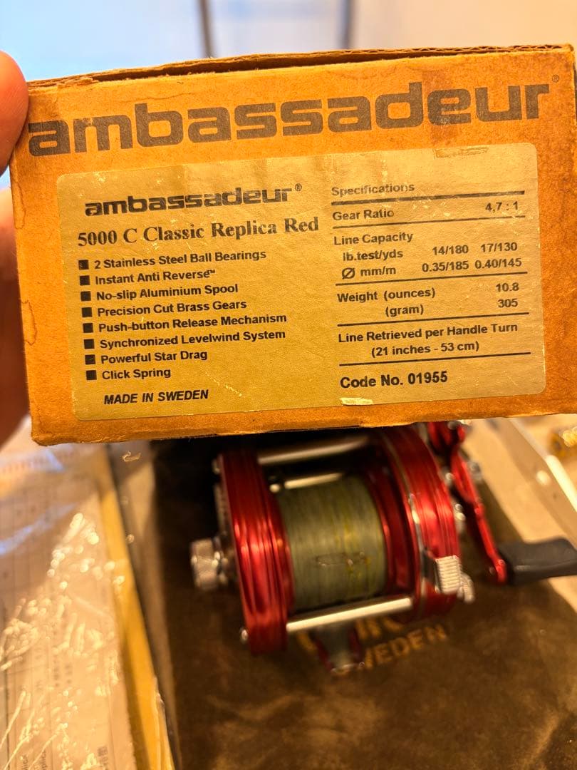 Abu Garcia アンバサダー 5000C クラシックレプリカレッド 箱説有